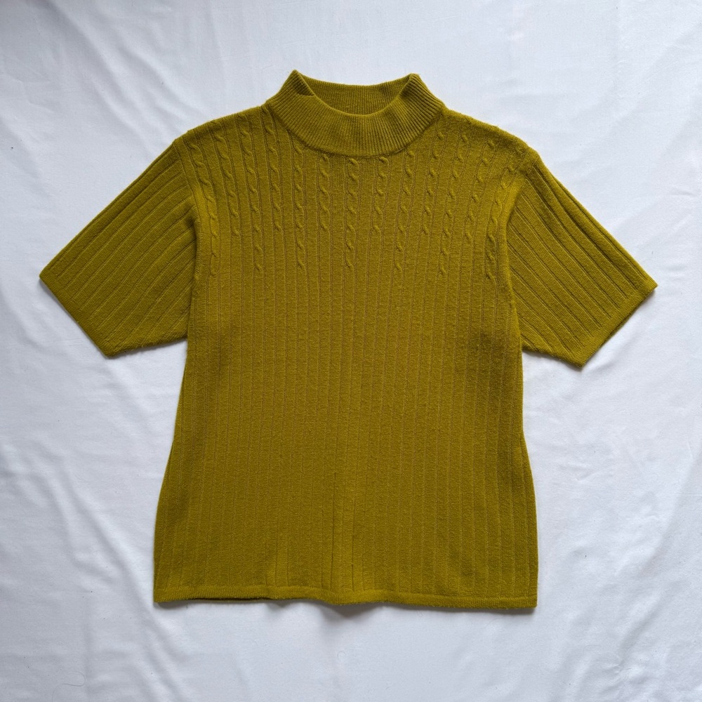 Mustard Knit Turtleneck Sweater